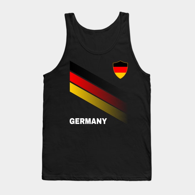 Vintage Germany Sunflower Flag Germany Soccer Lover Tank Top by Sandra Holloman